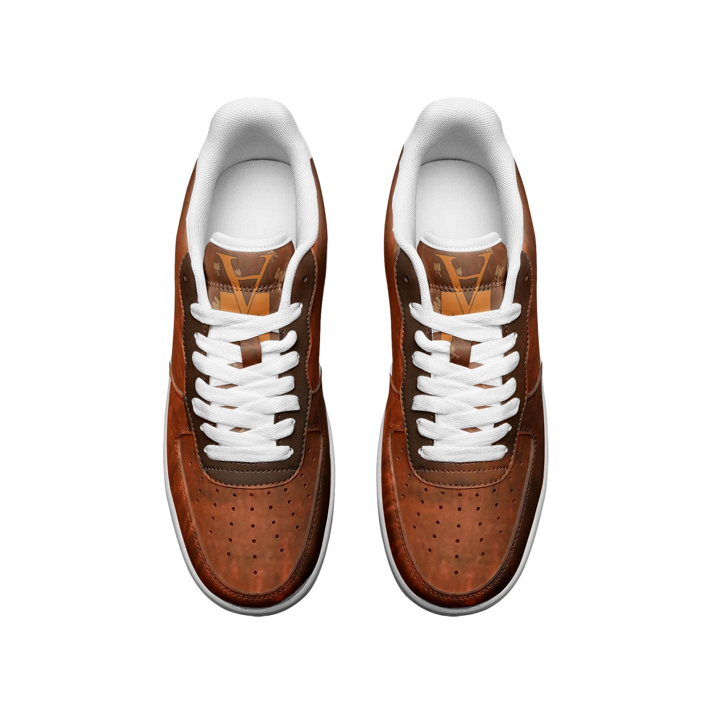 Louie Brown "Michael Antonio" Unisex Low Top Leather Sneakers