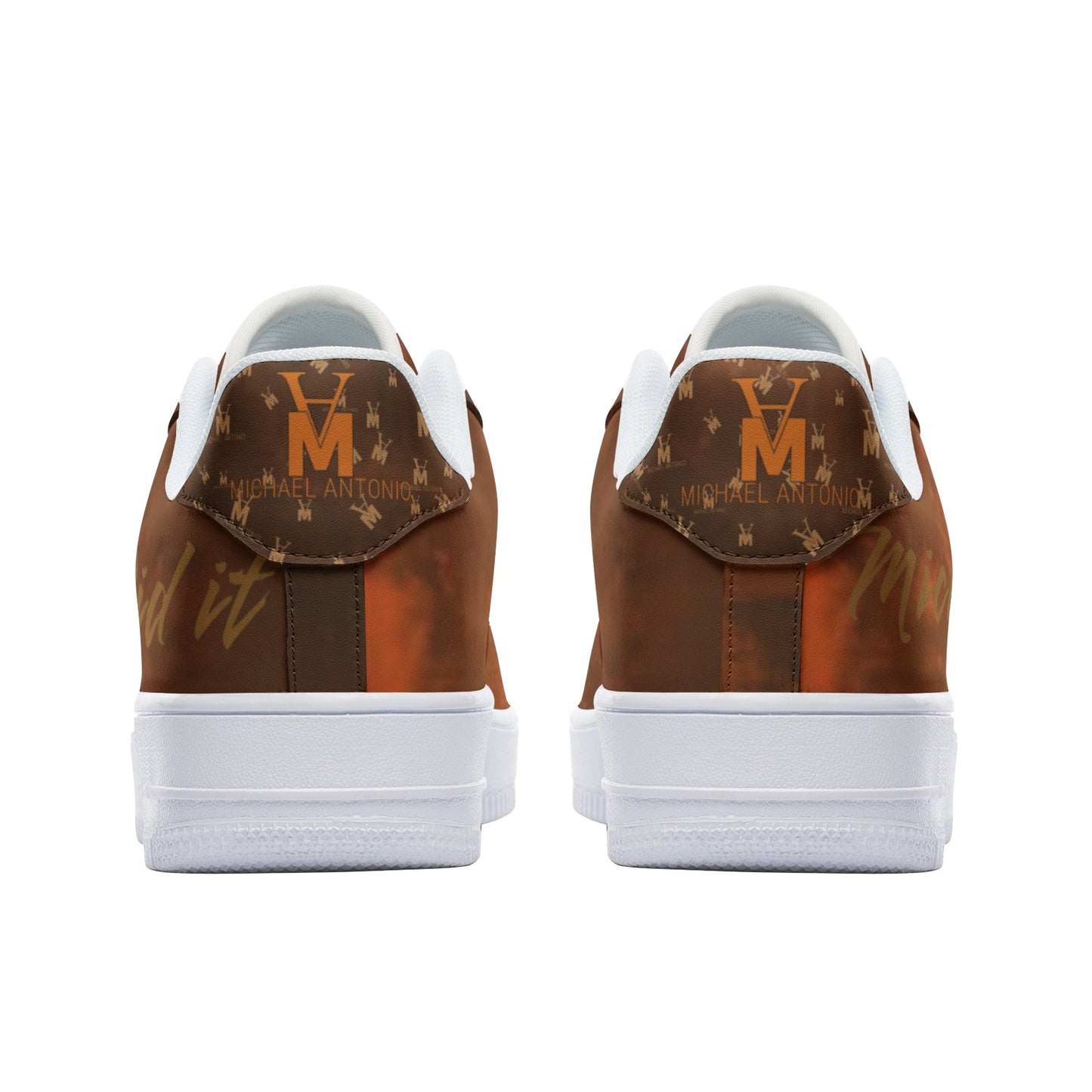 Louie Brown "Michael Antonio" Unisex Low Top Leather Sneakers