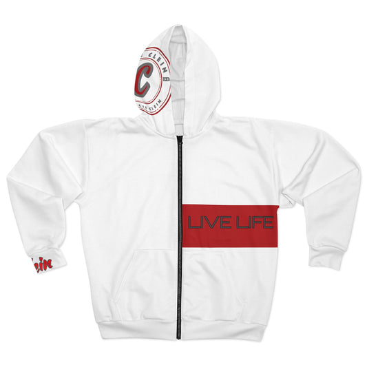 Live Life D.C.- Unisex Zip Hoodie Limited Edition (AOP)