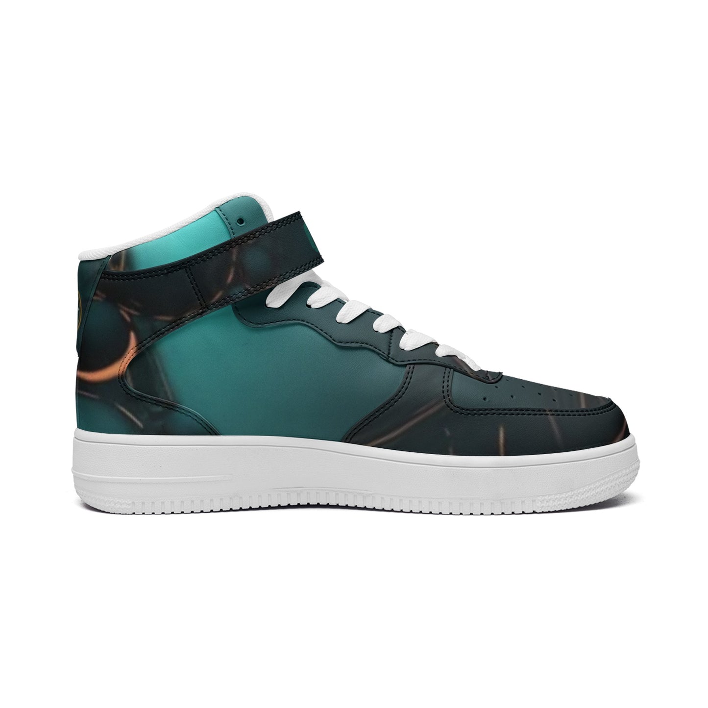 "Deep Sea"-Unisex high Top Leather Sneakers