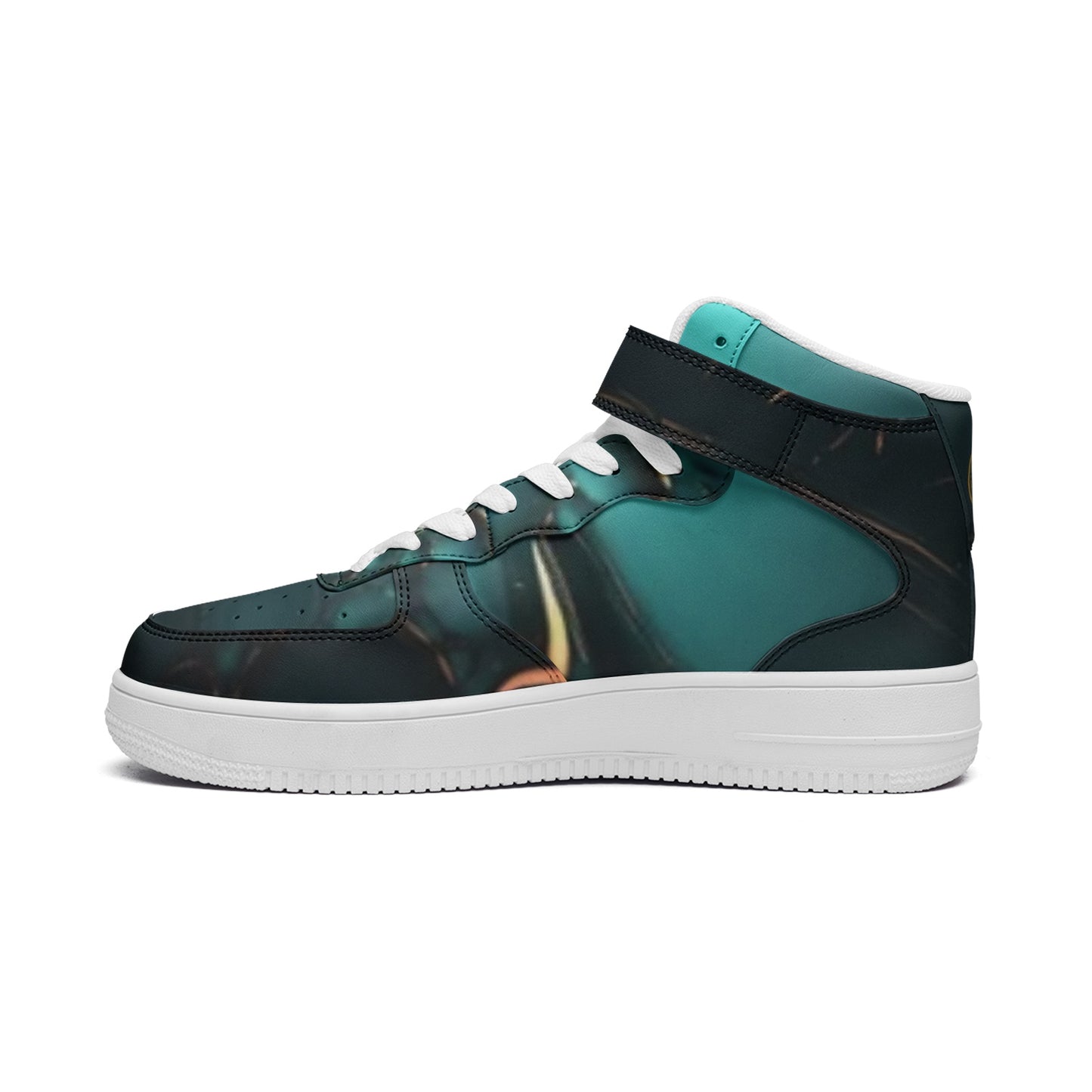 "Deep Sea"-Unisex high Top Leather Sneakers