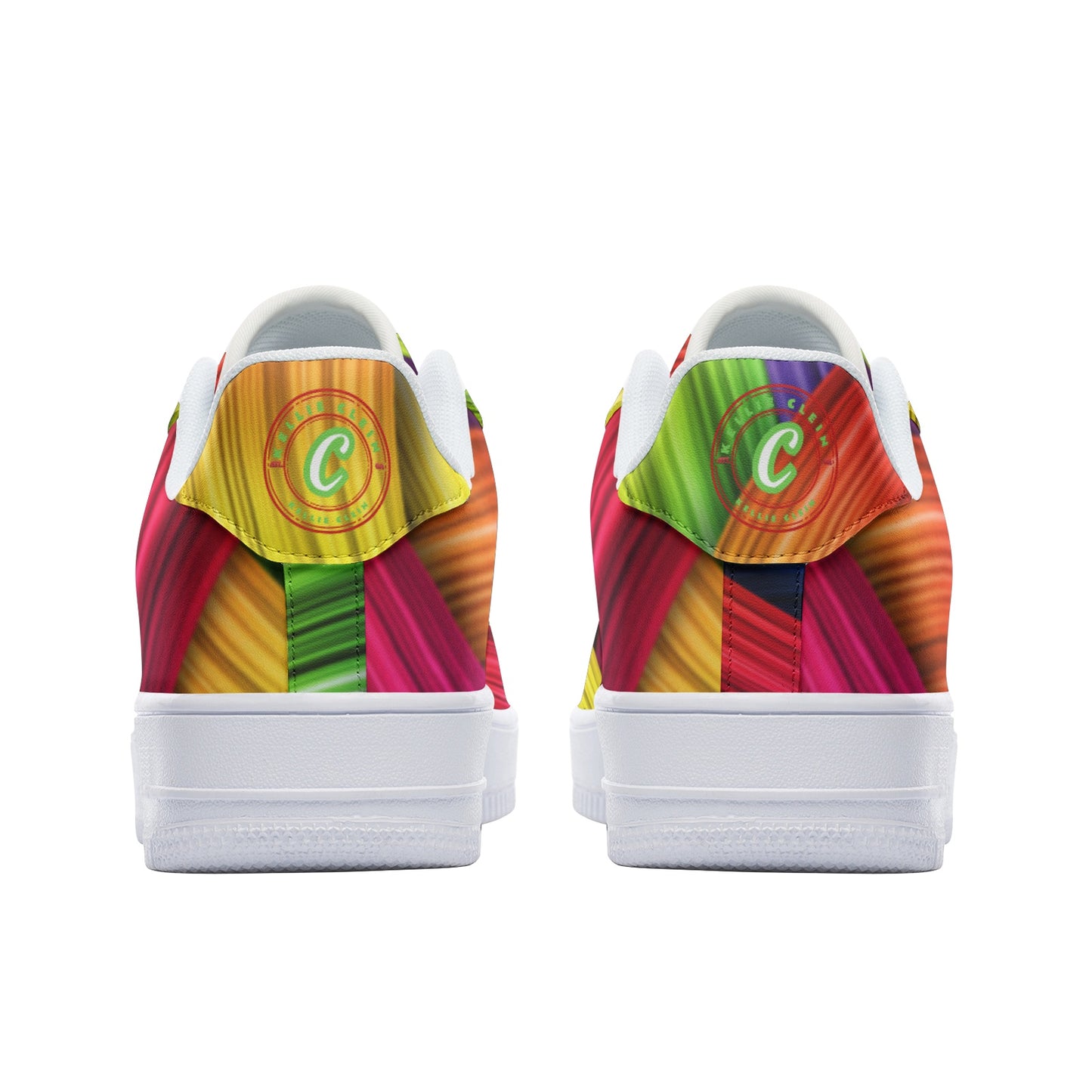 "Abstract" Unisex Low Top Leather Sneakers