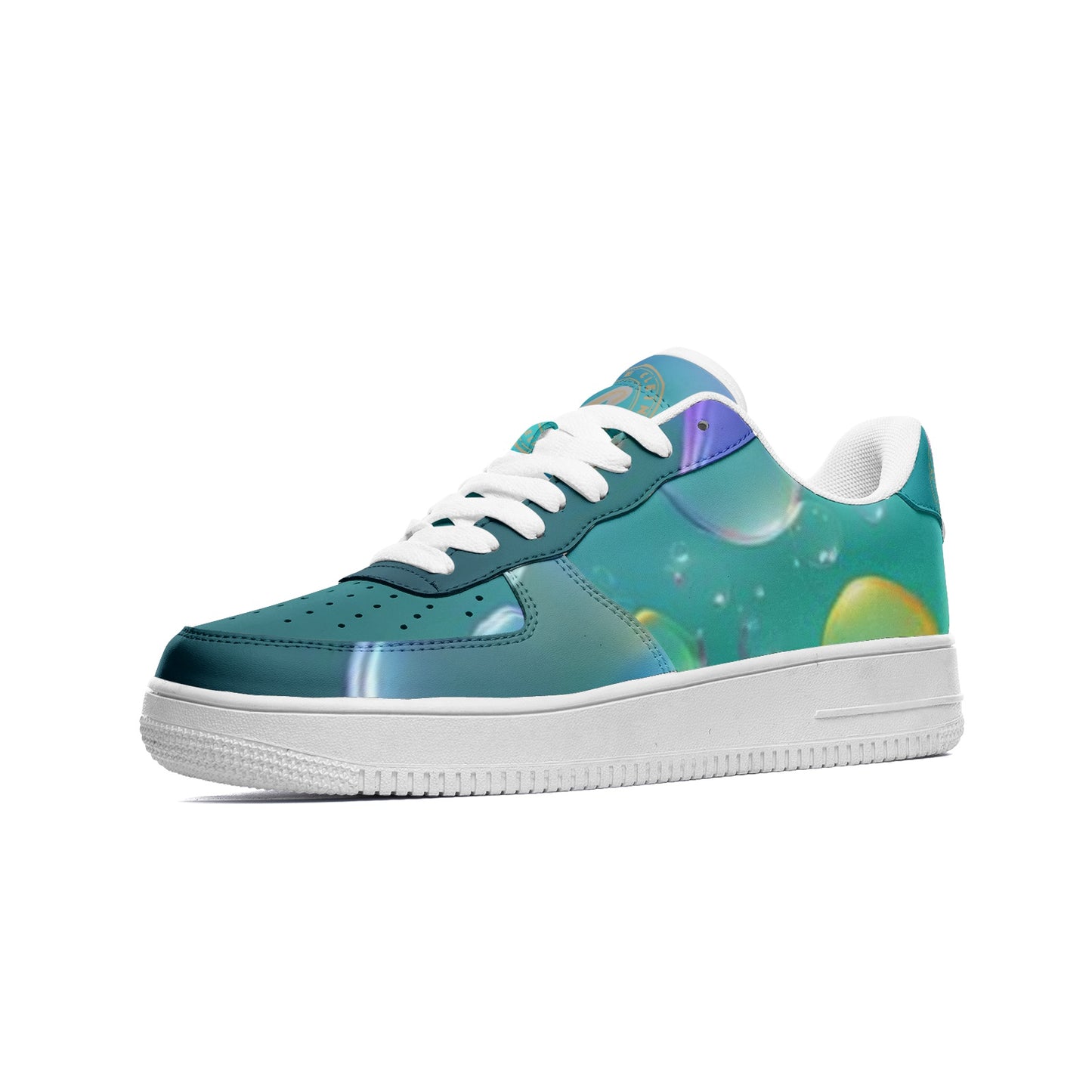 "Aqua City"-Unisex Low Top Leather Sneakers