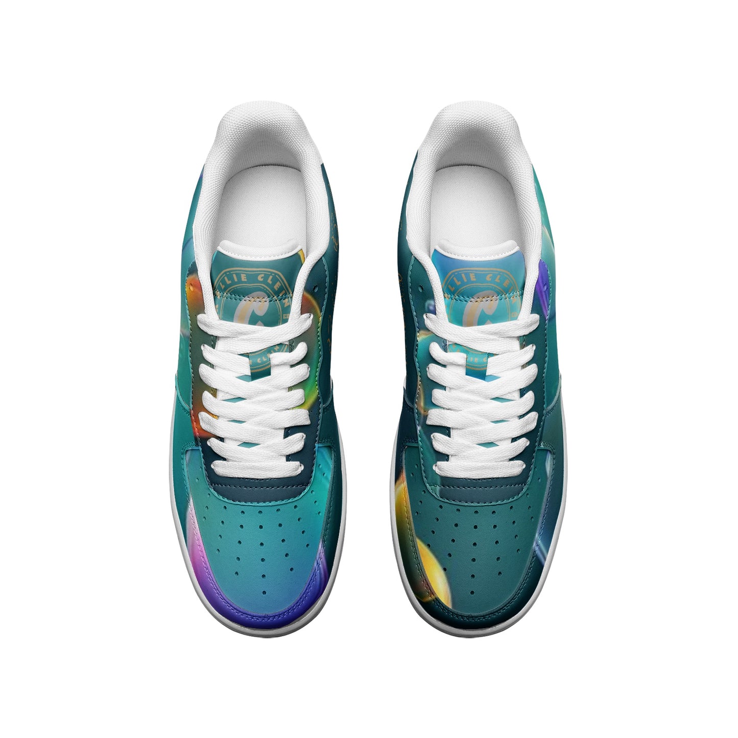 "Aqua City"-Unisex Low Top Leather Sneakers