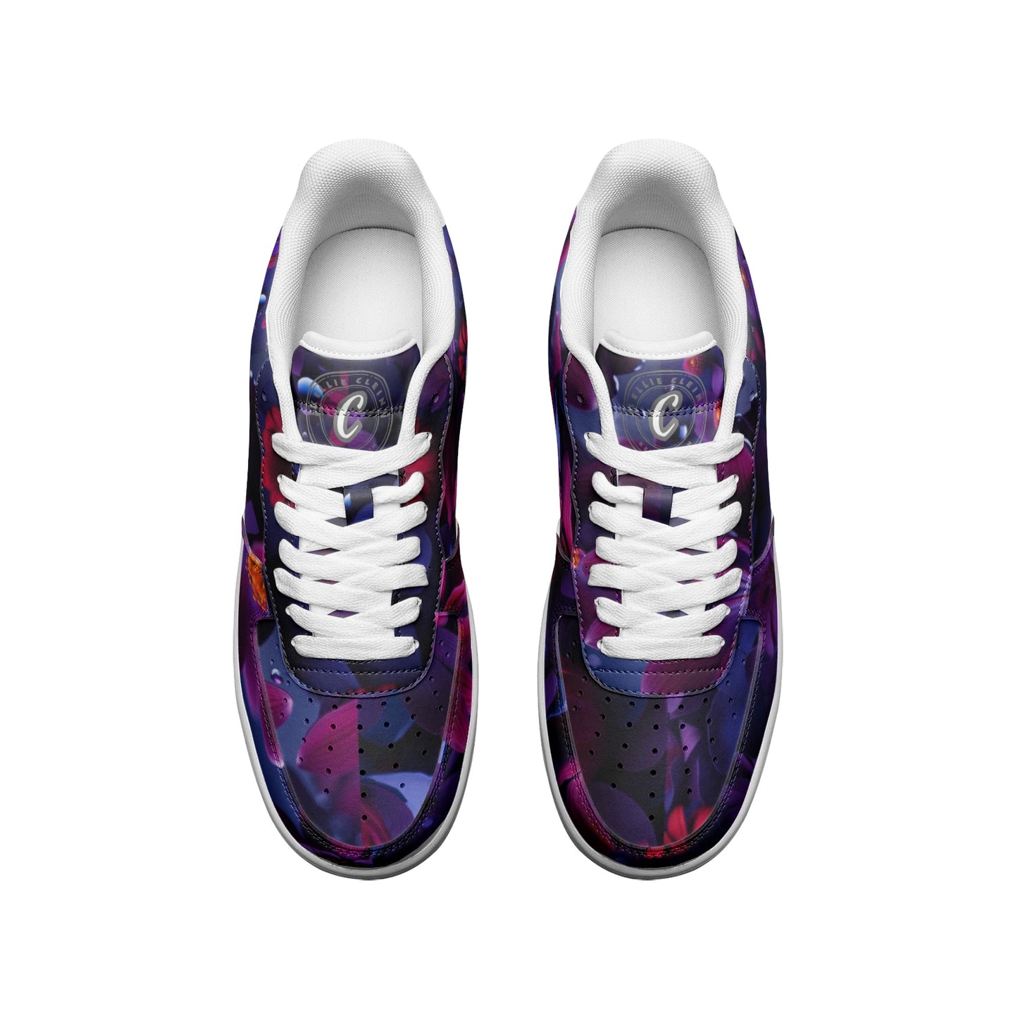 "Secret Garden" Unisex Low Top Leather Sneakers