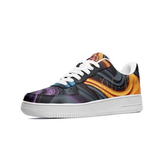 "Purple Haze" Unisex Low Top Leather Sneakers