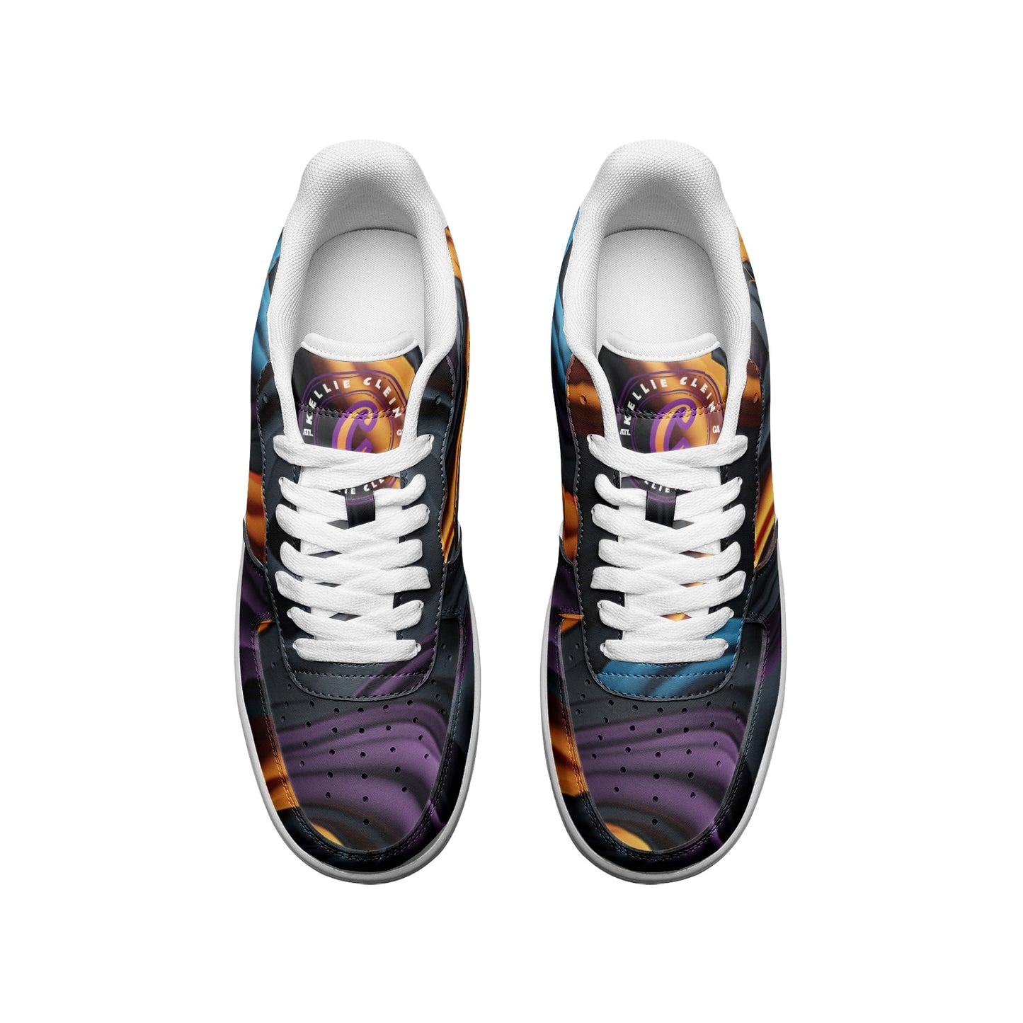 "Purple Haze" Unisex Low Top Leather Sneakers