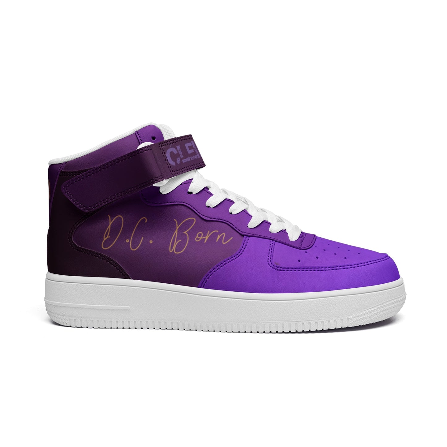 "Purple Rain" Unisex high Top Leather Sneakers