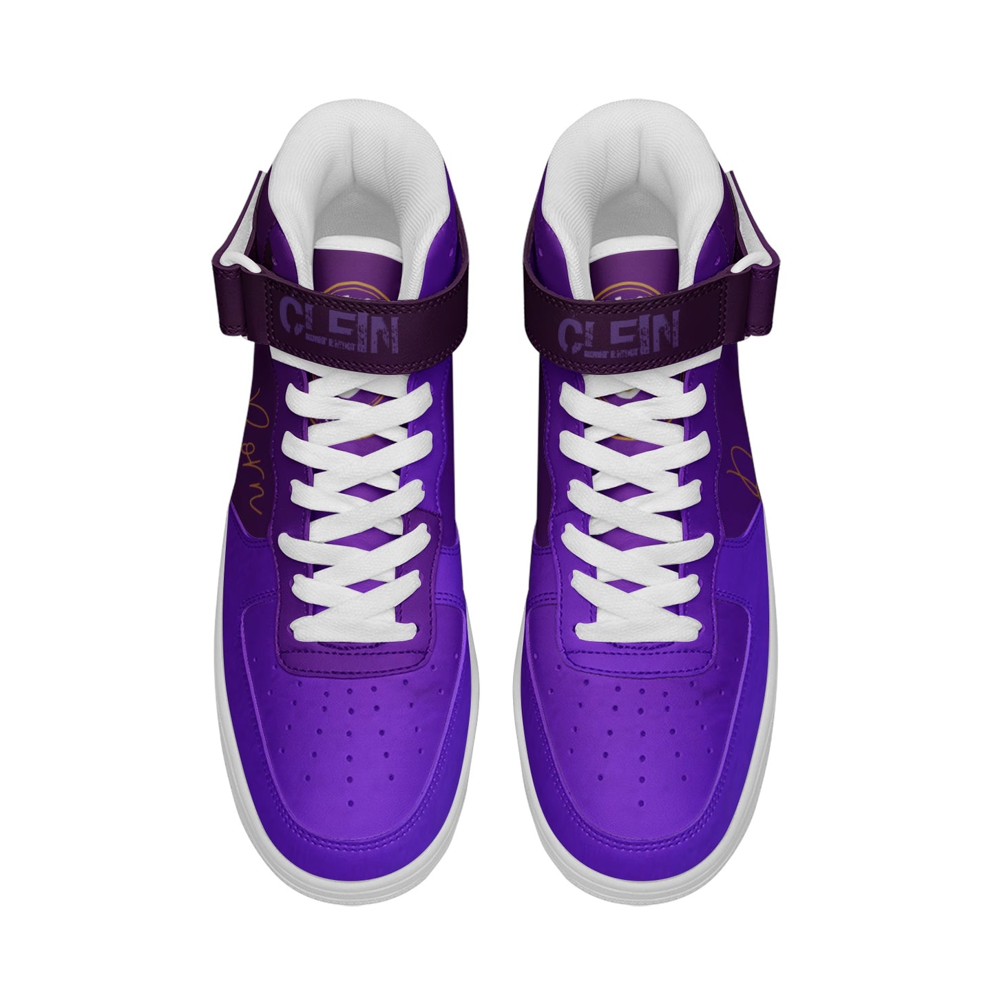 "Purple Rain" Unisex high Top Leather Sneakers