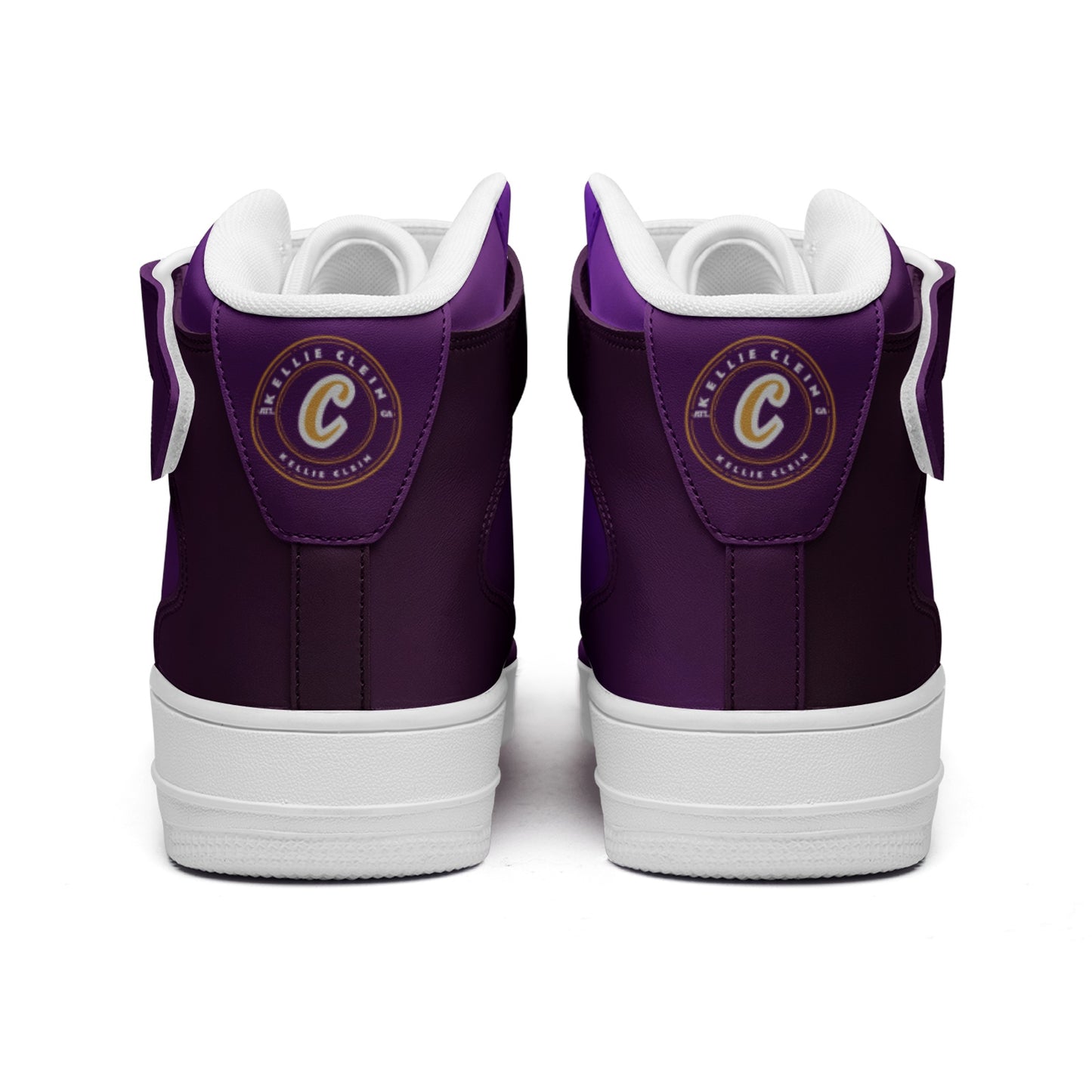 "Purple Rain" Unisex high Top Leather Sneakers