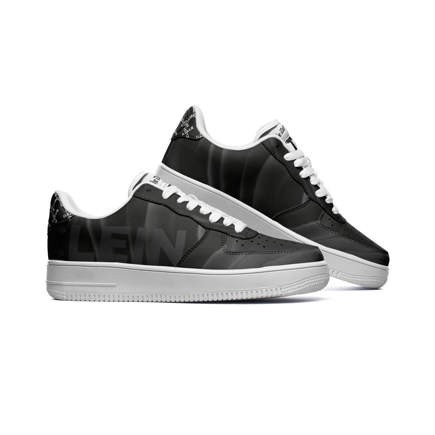 "Extra Extra"-Stealth Black- Unisex Low Top Leather Sneakers