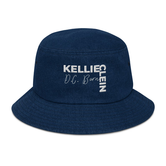Kelie Clein "D.C Born"-Denim bucket hat