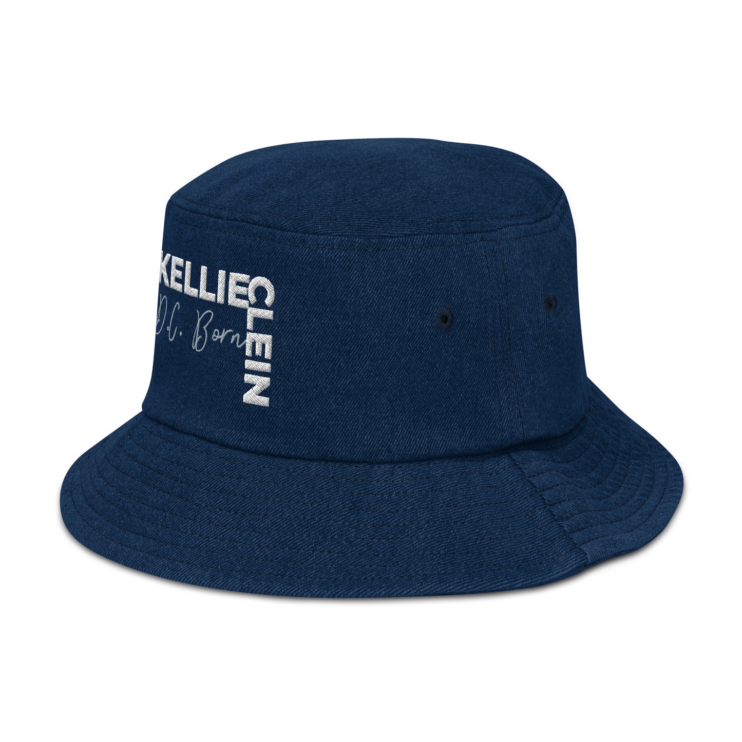 Kelie Clein "D.C Born"-Denim bucket hat