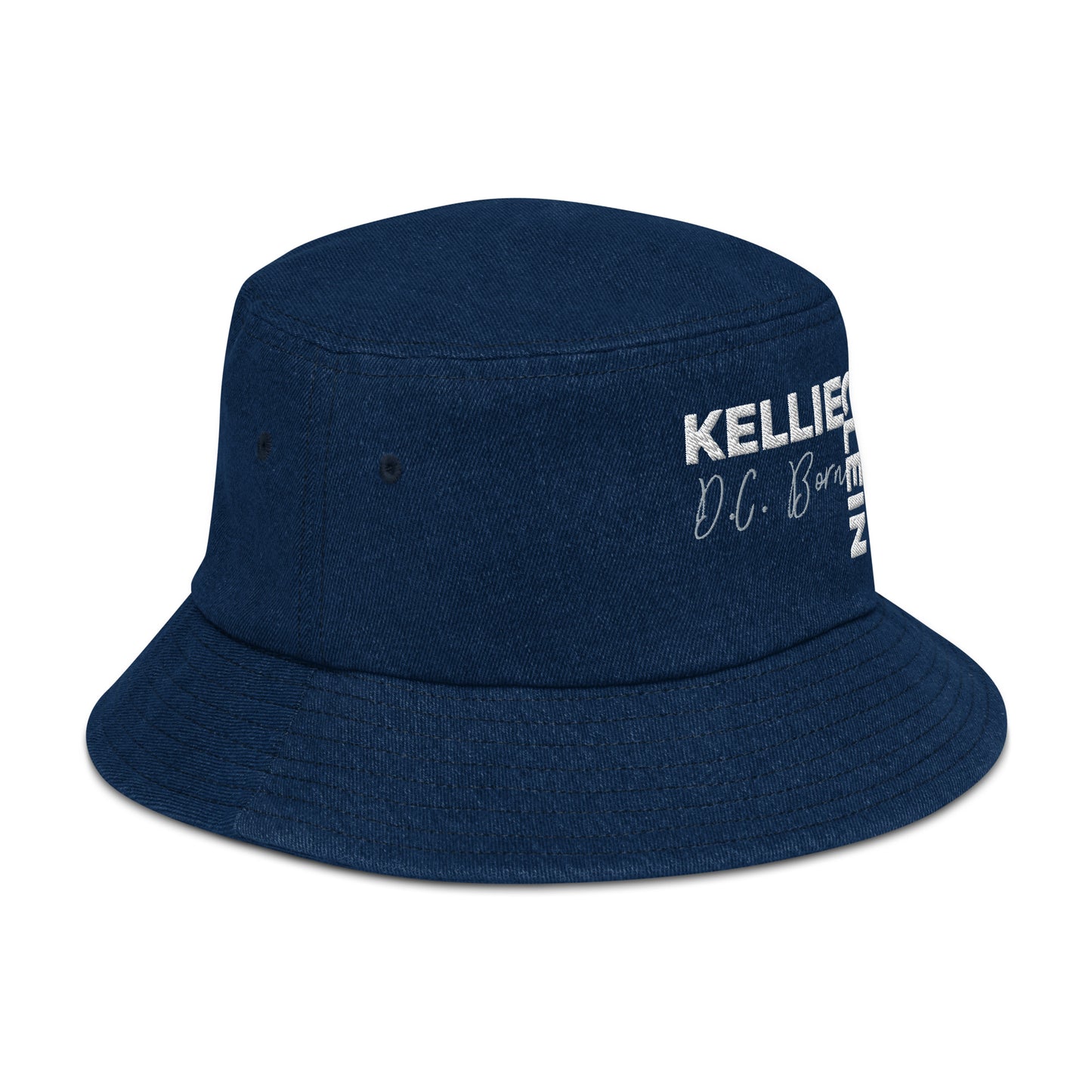 Kelie Clein "D.C Born"-Denim bucket hat