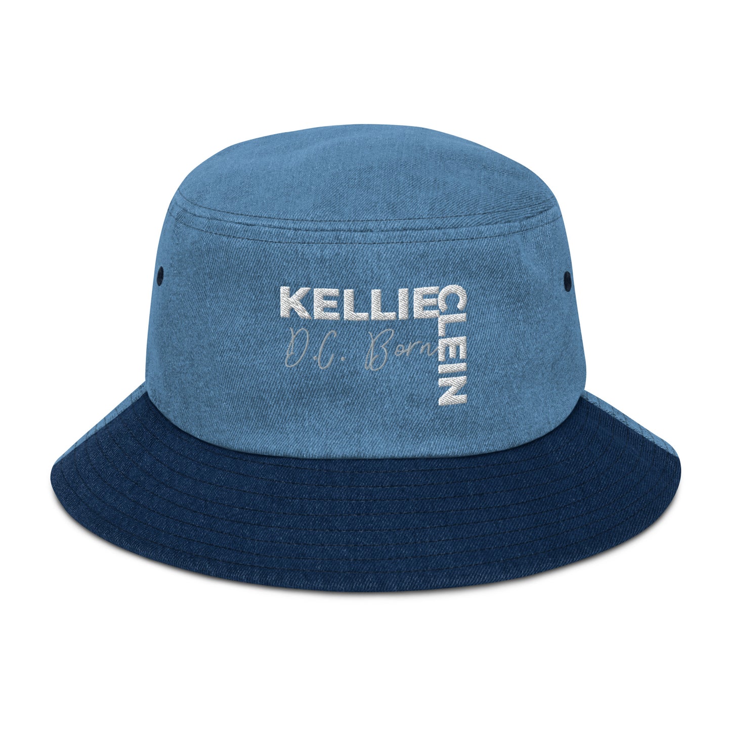 Kelie Clein "D.C Born"-Denim bucket hat