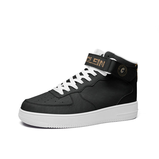 "Clein Classic Black" Unisex high Top Leather Sneakers