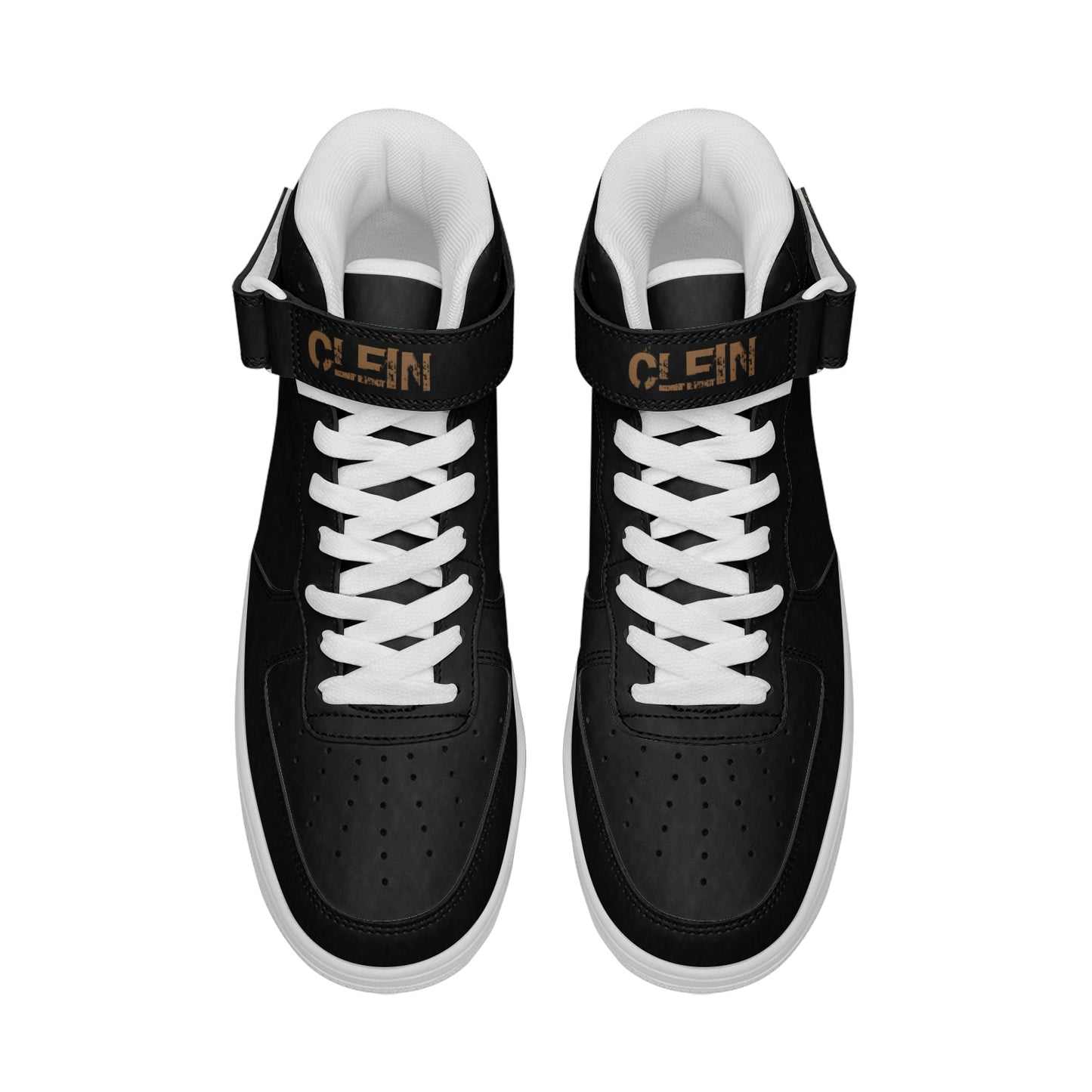 "Clein Classic Black" Unisex high Top Leather Sneakers