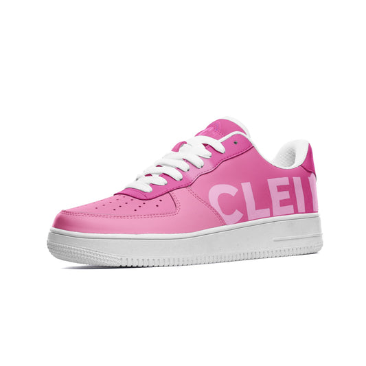 Kellie Clein "Cotton Candy" Unisex Low Top Leather Sneakers