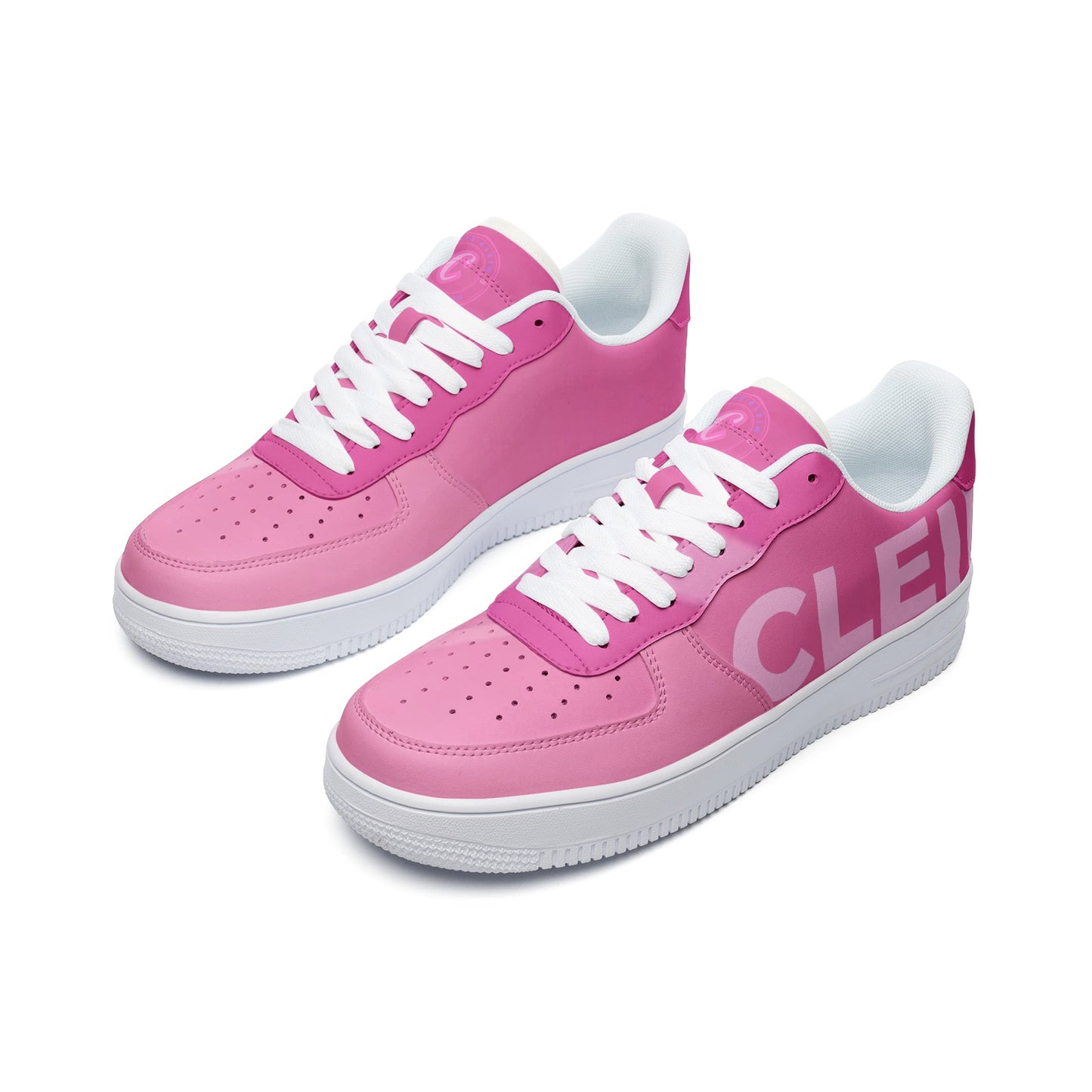 Kellie Clein "Cotton Candy" Unisex Low Top Leather Sneakers