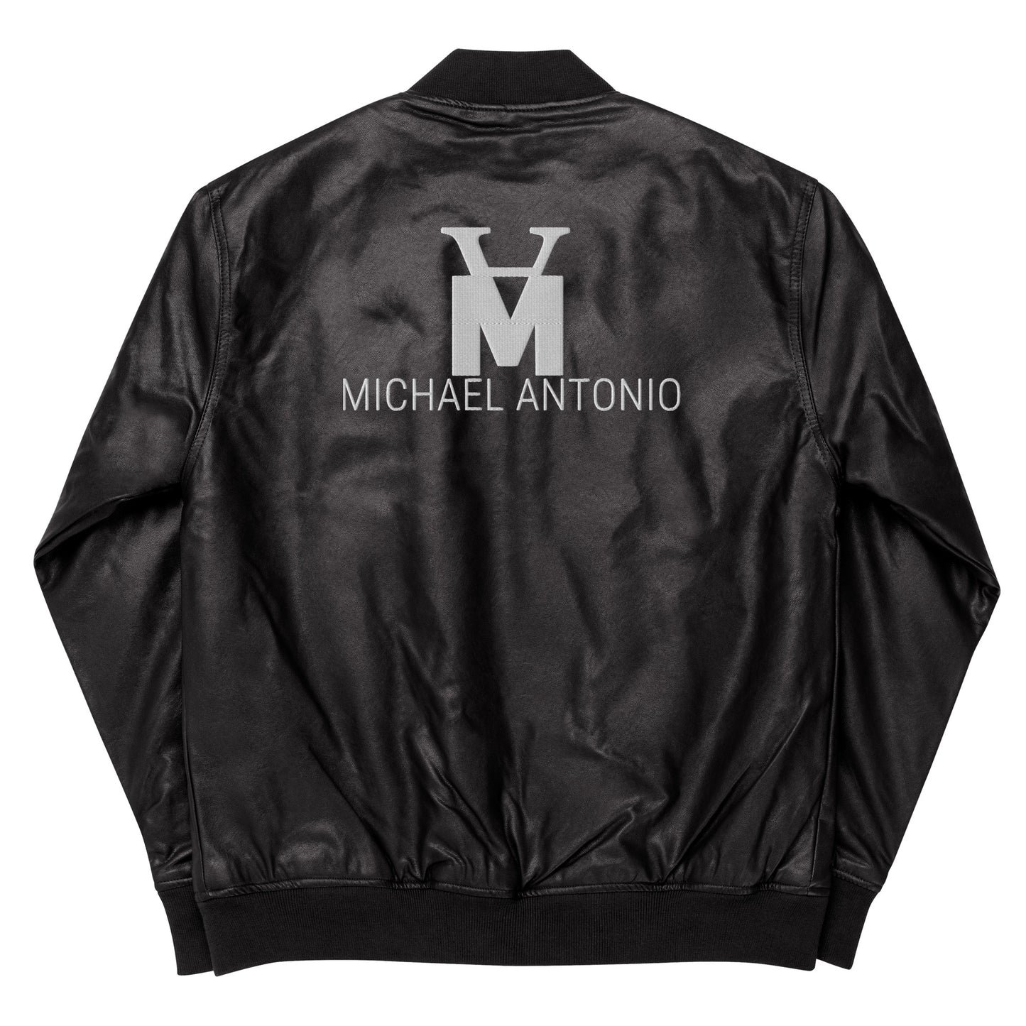 Michael Antonio-Leather Bomber Jacket