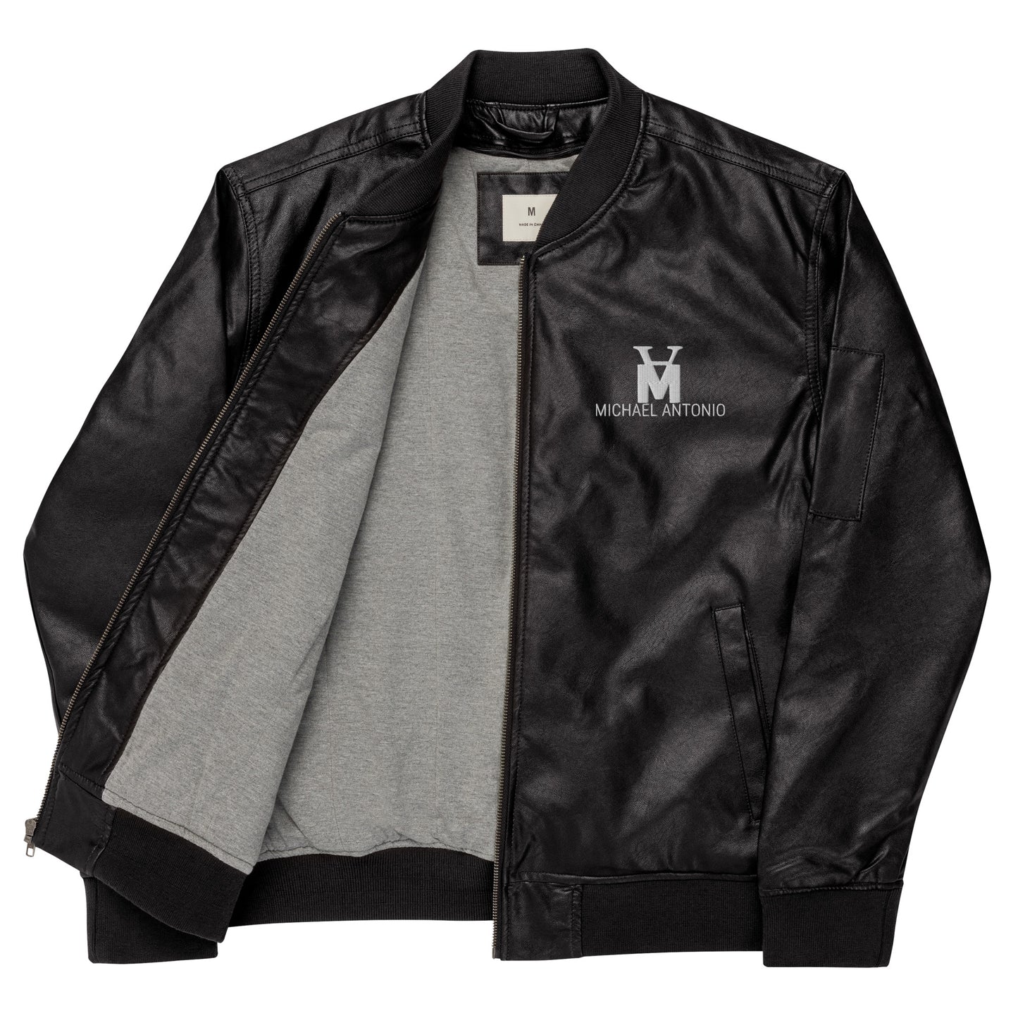 Michael Antonio-Leather Bomber Jacket