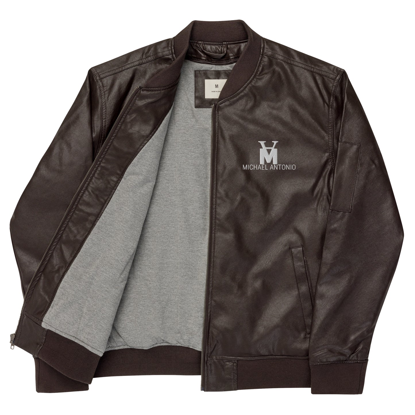 Michael Antonio-Leather Bomber Jacket