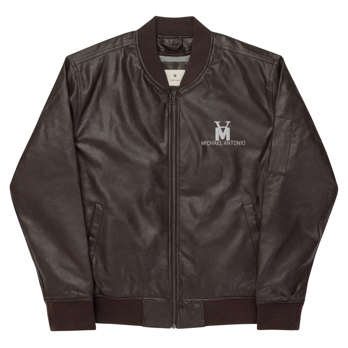 Michael Antonio-Leather Bomber Jacket