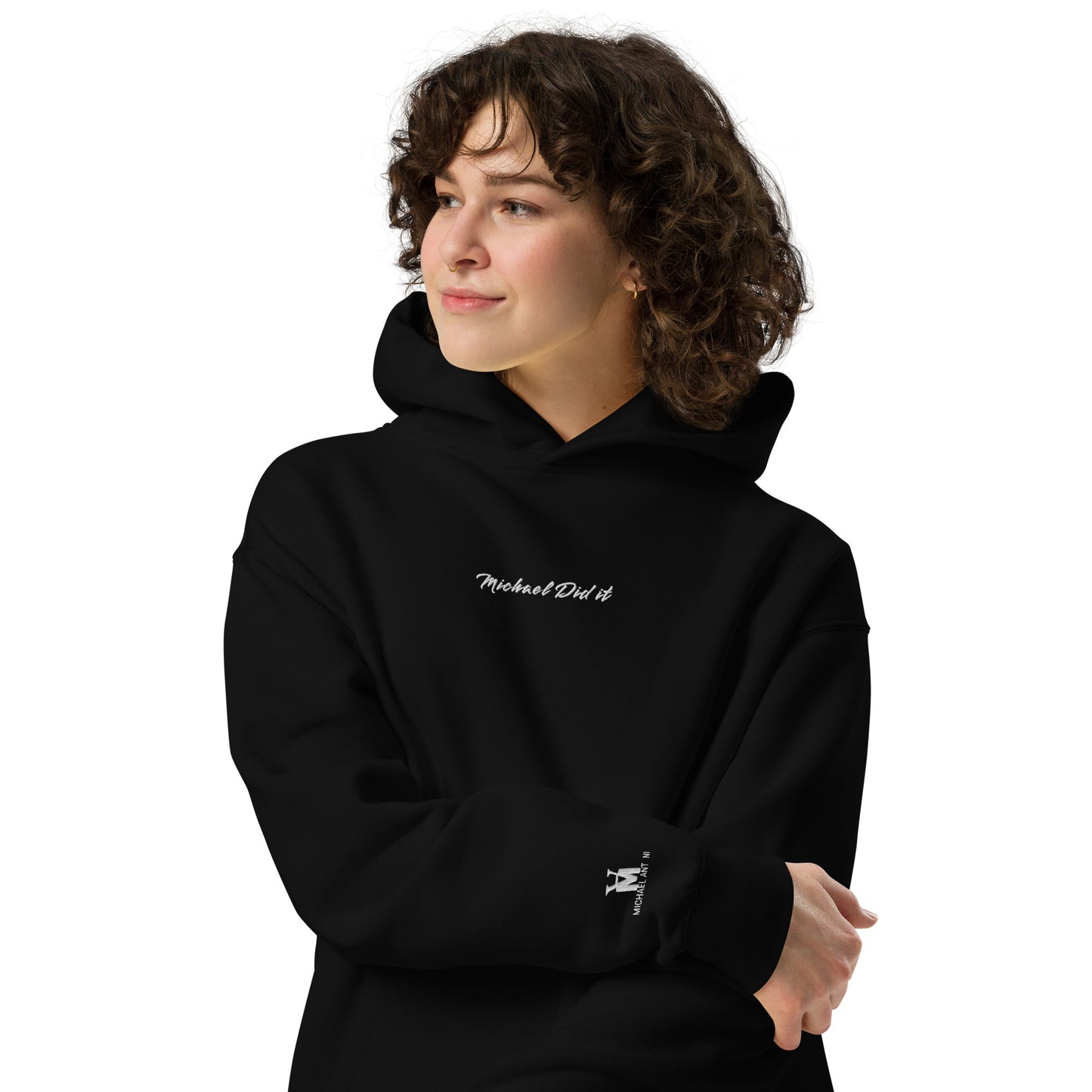 "Michael Did it"- Embroidered  Unisex oversized hoodie