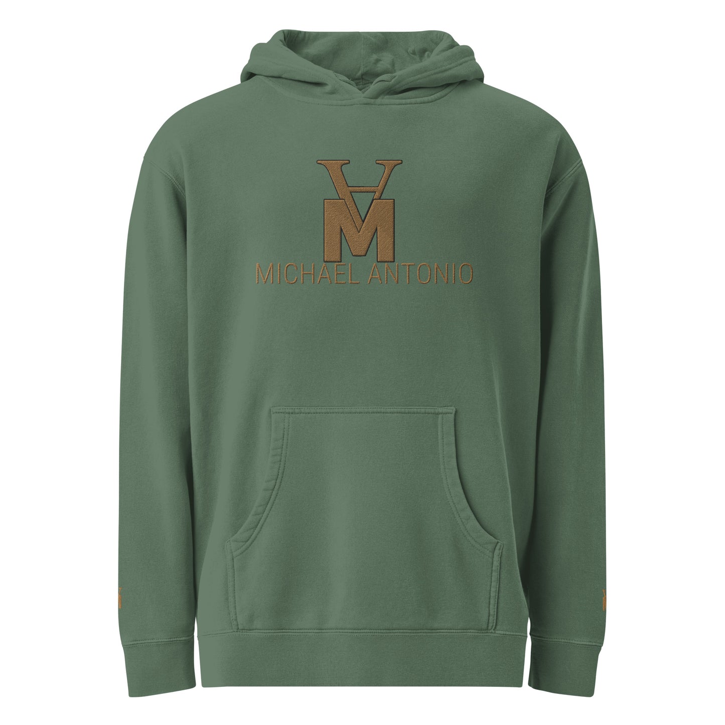 Michael Antonio- Embroidered  Unisex pigment-dyed hoodie