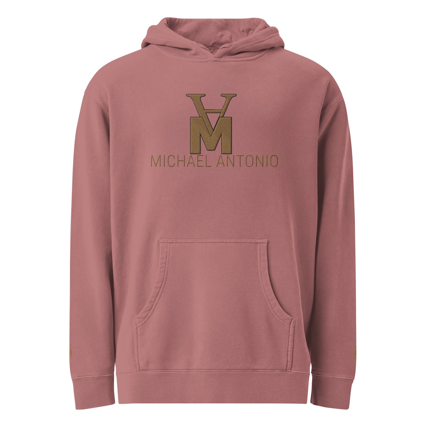 Michael Antonio- Embroidered  Unisex pigment-dyed hoodie