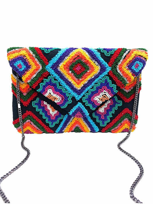 MULTI DIAMOND Beaded Clutch Handbags RFC-134