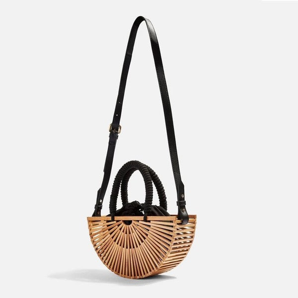 Vintage Bamboo Woven Handbag