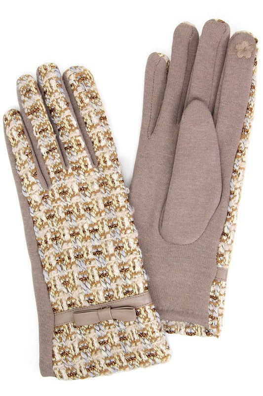 Women's Lurex Tweed Smart Touch Gloves