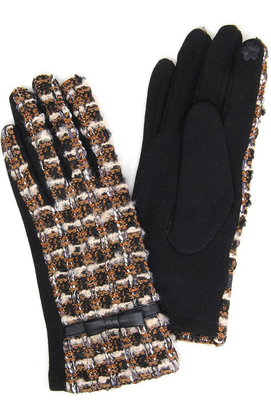 Women's Lurex Tweed Smart Touch Gloves