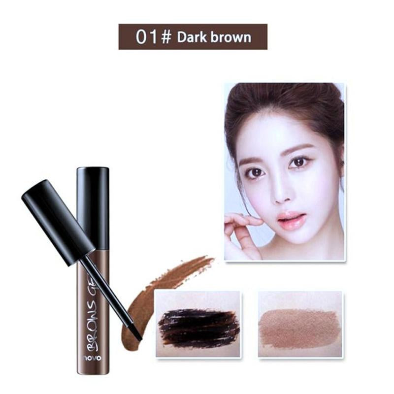 Color: Dark Brown - Peel Off Brown Black Eye Brow Tattoo Tint Waterproof Long-lasting Professional Eyebrow Gel Cream Mascara Eye Makeup Cosmetics