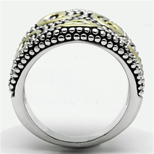 3W243 - Brass Ring Reverse Two-Tone Women No Stone No Stone