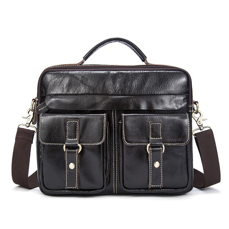 Style: 8, Size: S - For cross-border leather Crazy Horse male bag retro men Single Shoulder Bag Satchel Handbag Leather Mens