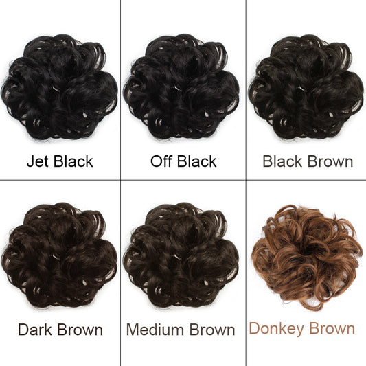 Color: Black Brown 2 pcs - Wig hair circle
