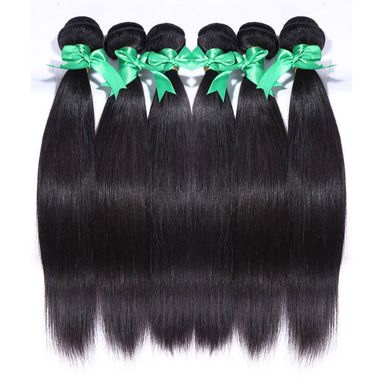 Color: Photo Color, Size: 16inch - Indian Hair Straight Natural Color Real Hair Weave