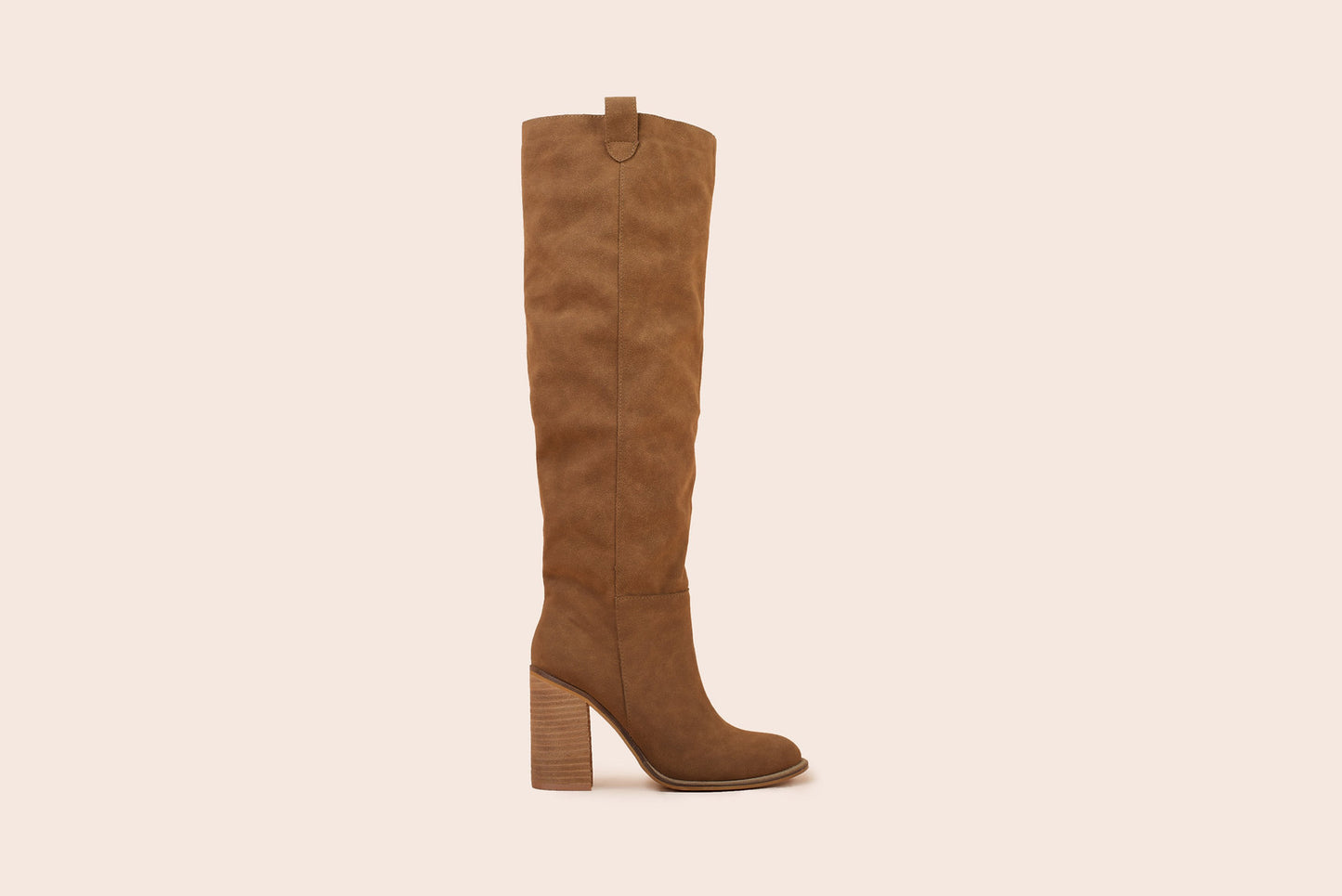 Saint Knee-high boot - Block heel Camel(Wholesale) 12 Pairs