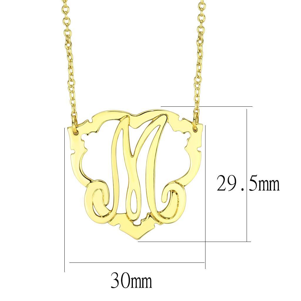 LO4688 - Flash Gold Brass Necklace with No Stone