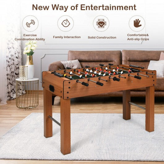 48 Inch Foosball Table Indoor Soccer Game - Color: Brown