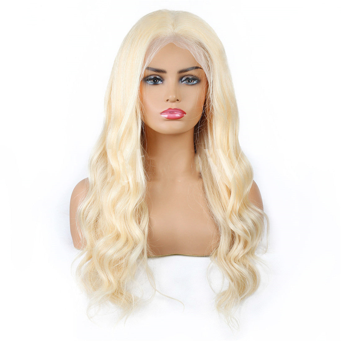 Semi Lace Real Wig Blond Headgear - Wig size: 18inch